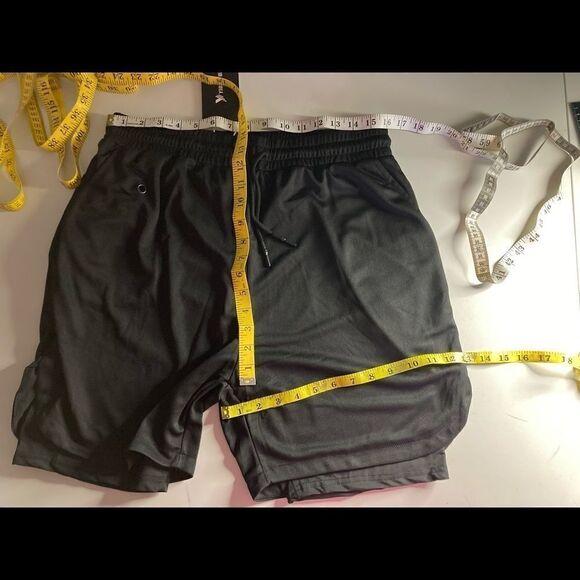 YIDARTON, Men’s Athletic Shorts, Size Large, Black, Waist 32”, Inseam 7”, NWOT - Picture 4 of 12
